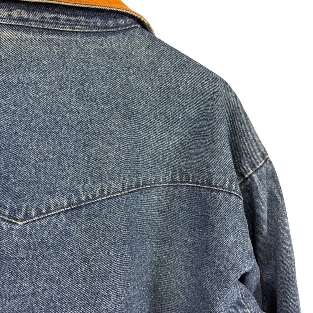 Blue Denim Jacket with Tan Collar - Picture 12 of 16